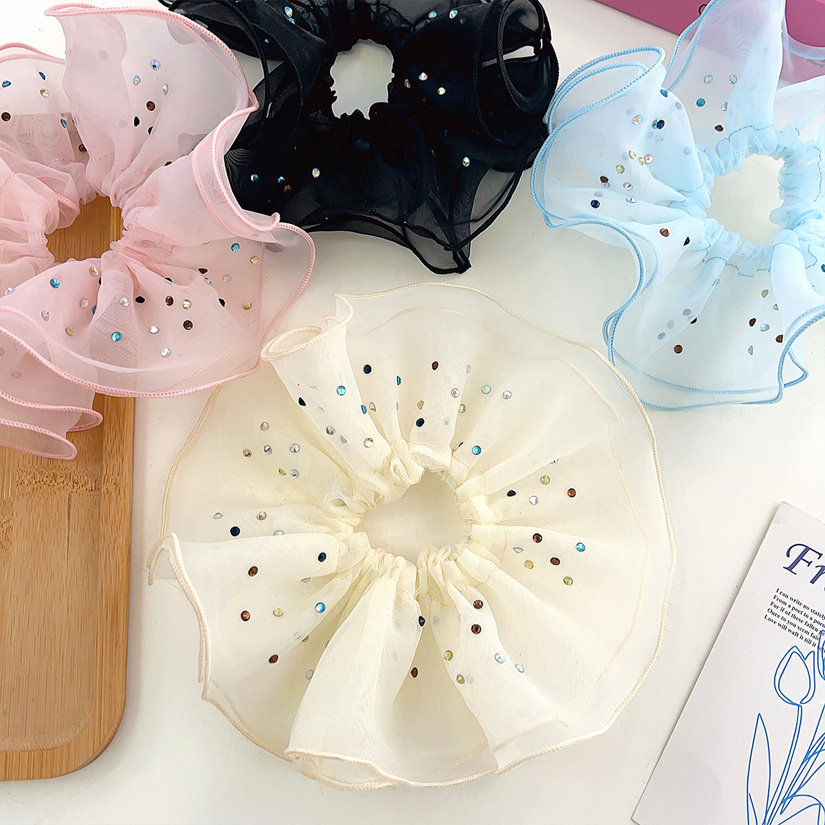 Sequin Double Lace Hair Loop MS0112