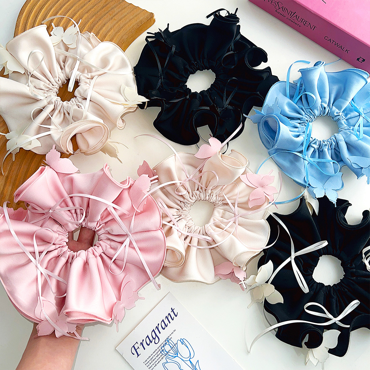 Double Lace with Butterfly Hair Loop MS0113