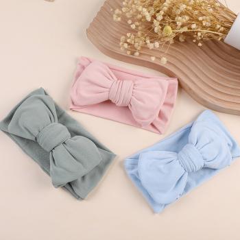 Soft Milk Silk Big Bow Baby Headband FJ2256