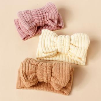 New Baby Elastic Knit Bow  HairbandFJ2315