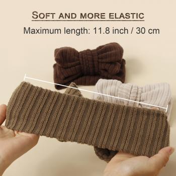 New Baby Elastic Knit Bow  HairbandFJ2315