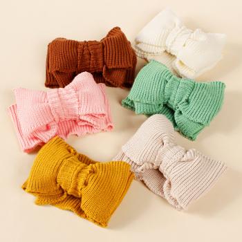 INS new knitted big bow headbands FJ2317