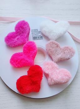 INS fuzzy heart clips FC04