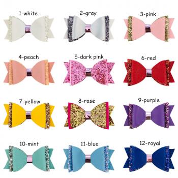 INS 10cm PU bow flower accessories KX0418