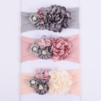 Nylon headbands with flowers FJ025 