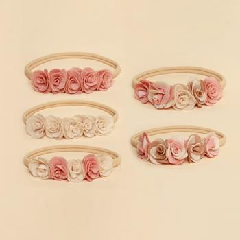 Nylon Rose Flower Headbands FJ027