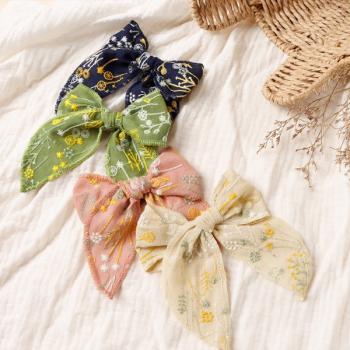 Embroidered Bow Clip FJ031