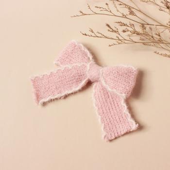Knitted bow hair clip FJ032