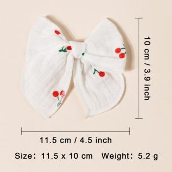 Nylon Floral Bow Clip FJ033