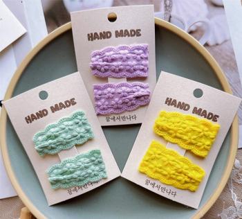 Lace Embroidered  Barrette Clip QY060