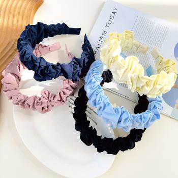  Solid color ruffle headbands MS0109